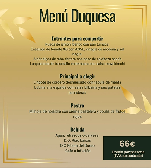 menu duquesa